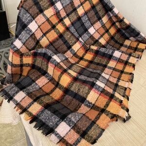Cozy Giant Plaid Scarf